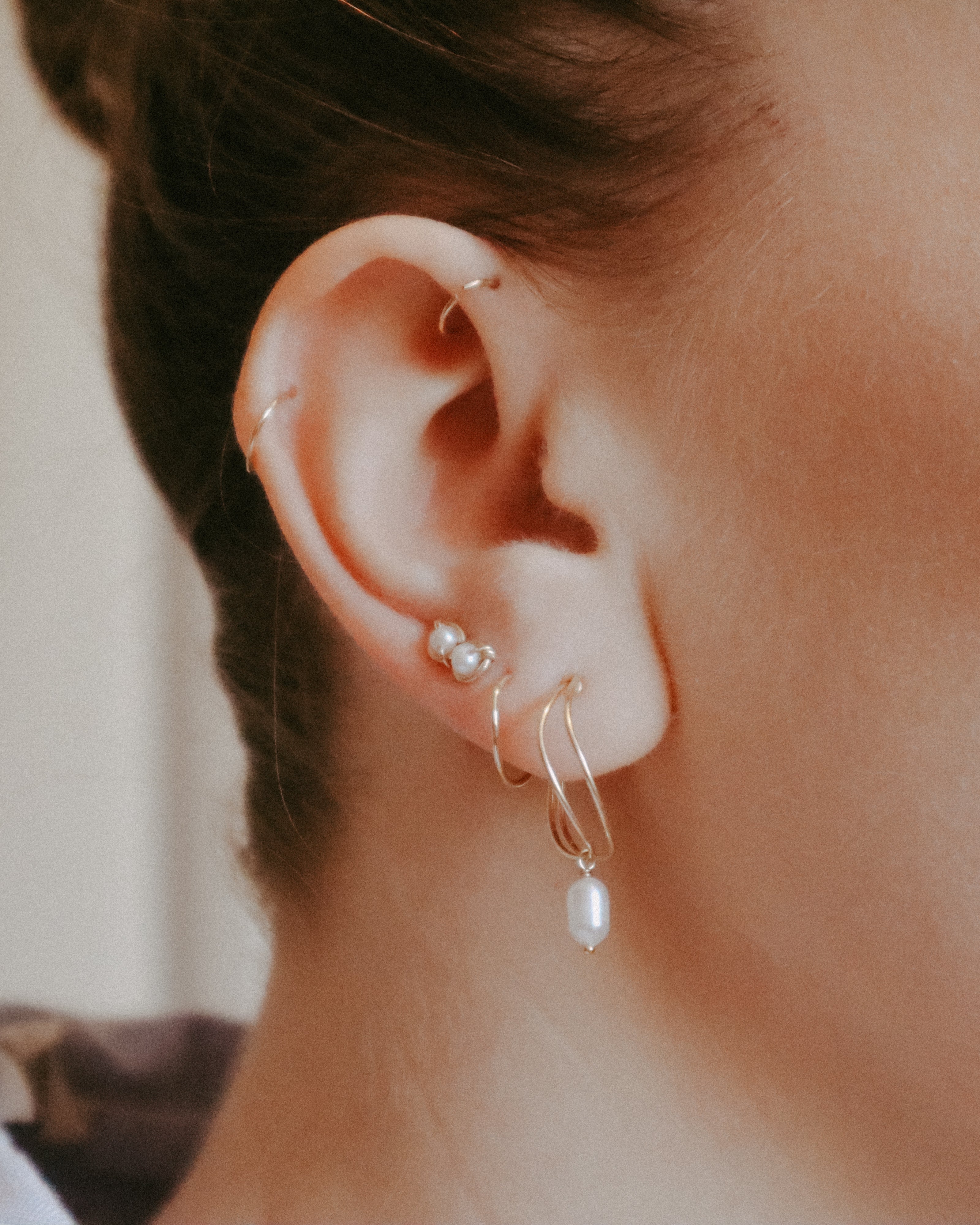 Boucles d'oreilles Auralis Or Perle