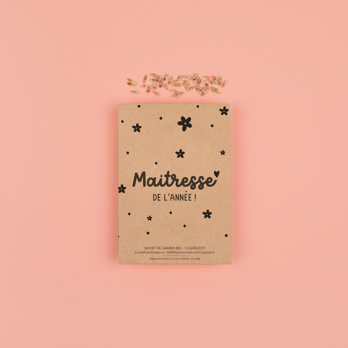 Sachet de graines avec message