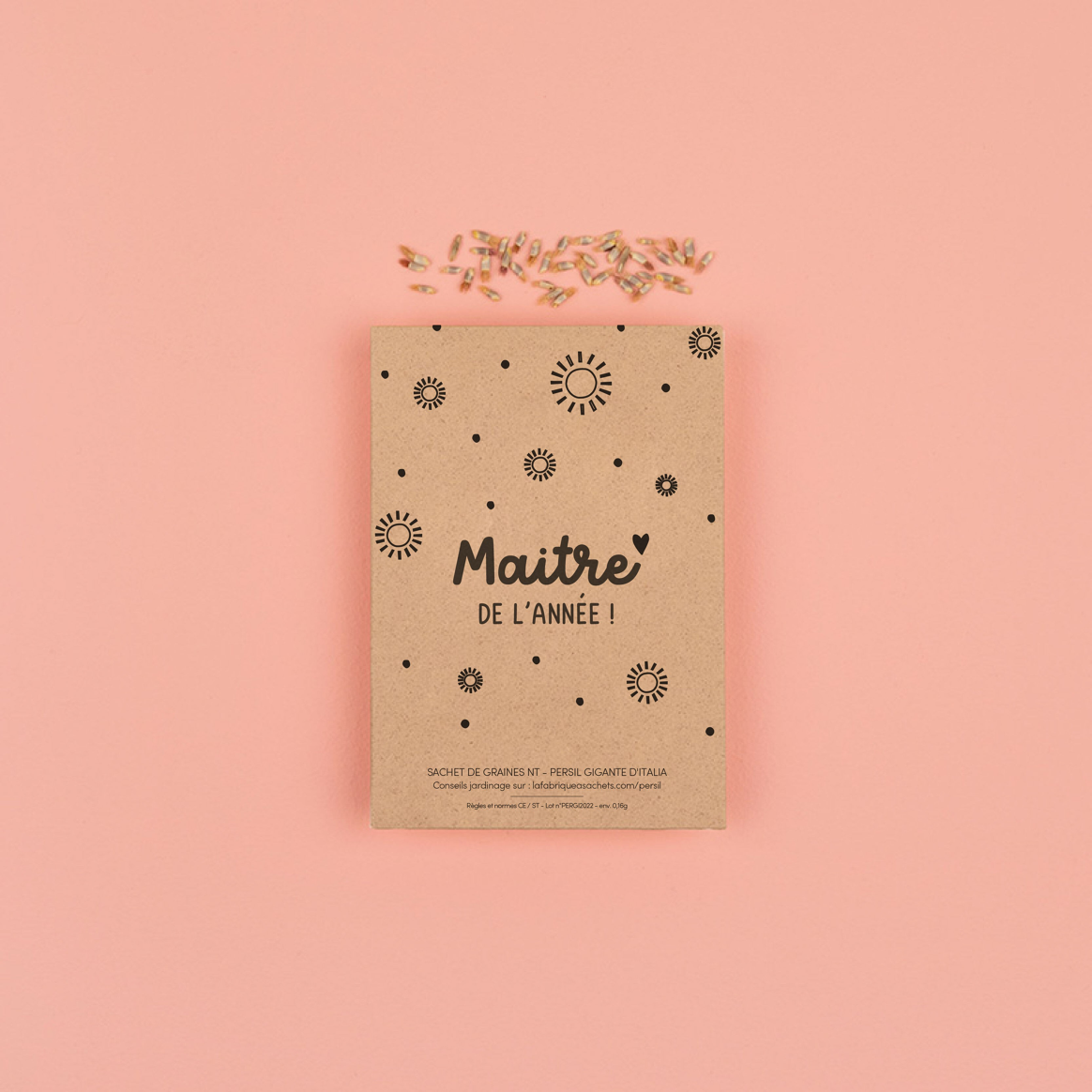 Sachet de graines avec message