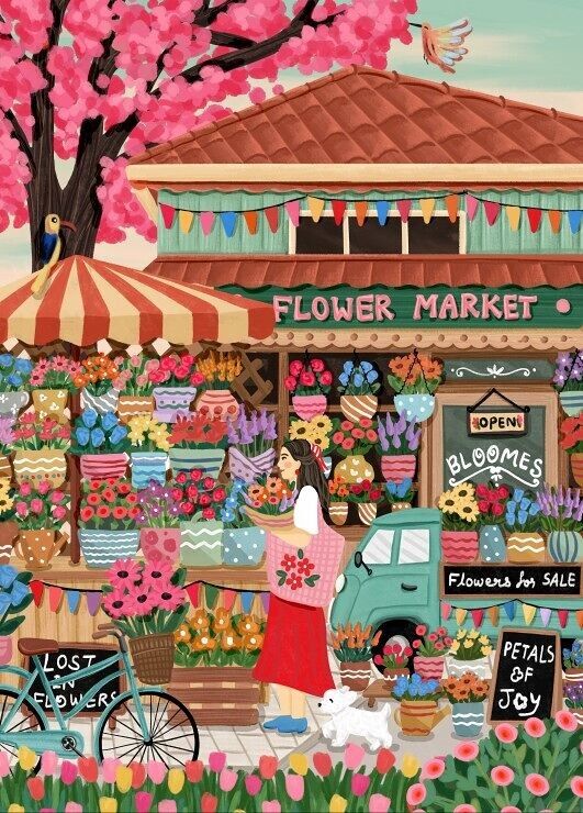 Flower Market Puzzle - 1500 pieces - Piece - Pieces and Peace