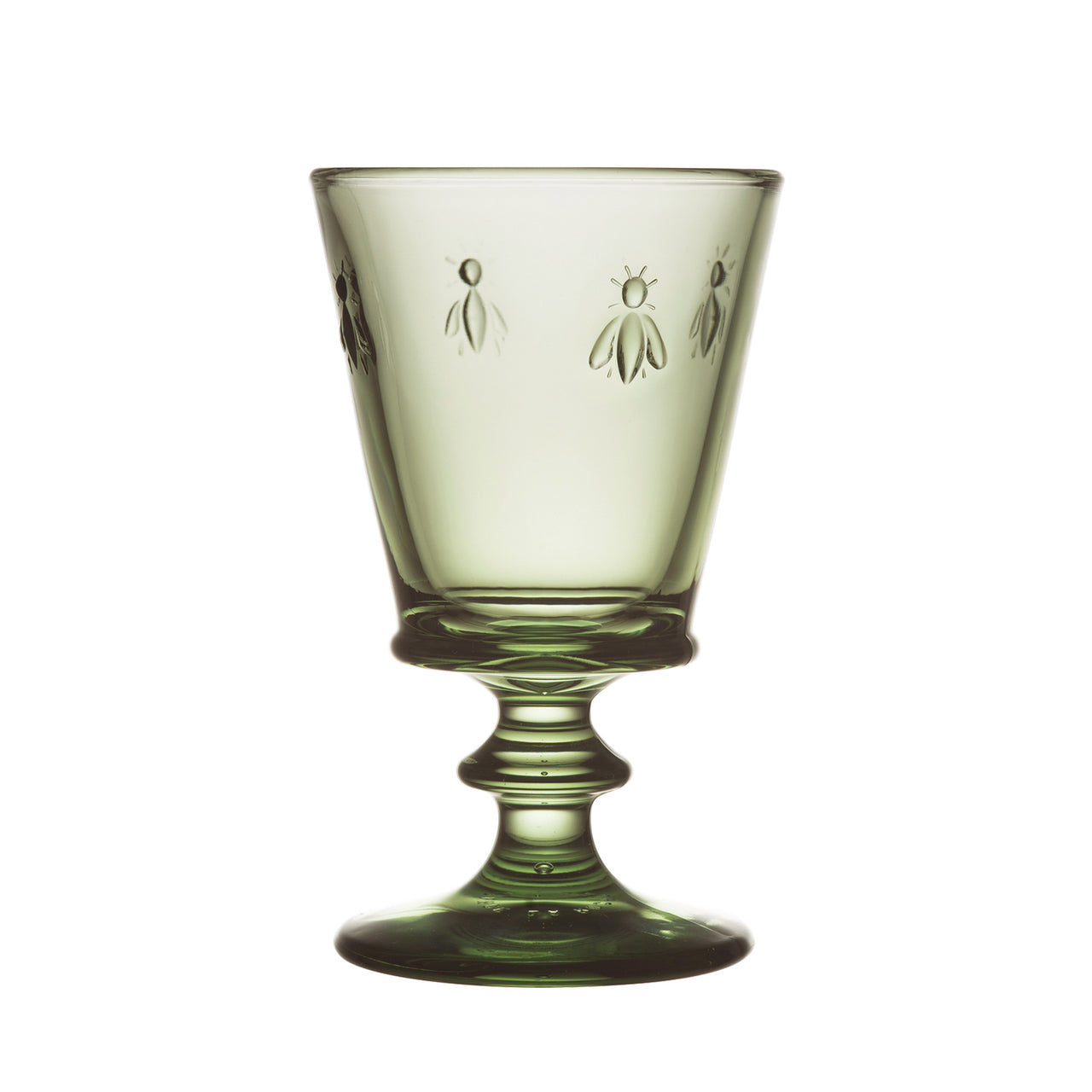 Verre À Pied Abeille Vert Olive