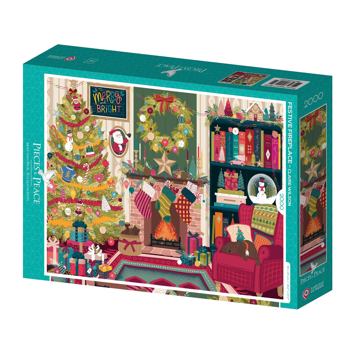 Puzzle Festive fireplace - 2000 pièces - Pieces and Peace
