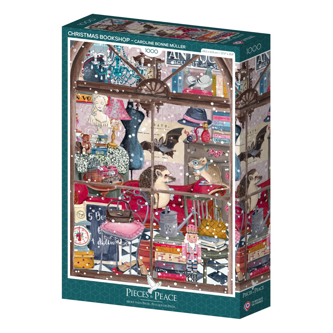 Christmas Bookshop Puzzle - 1000 pieces - Piece - Pieces and Peace