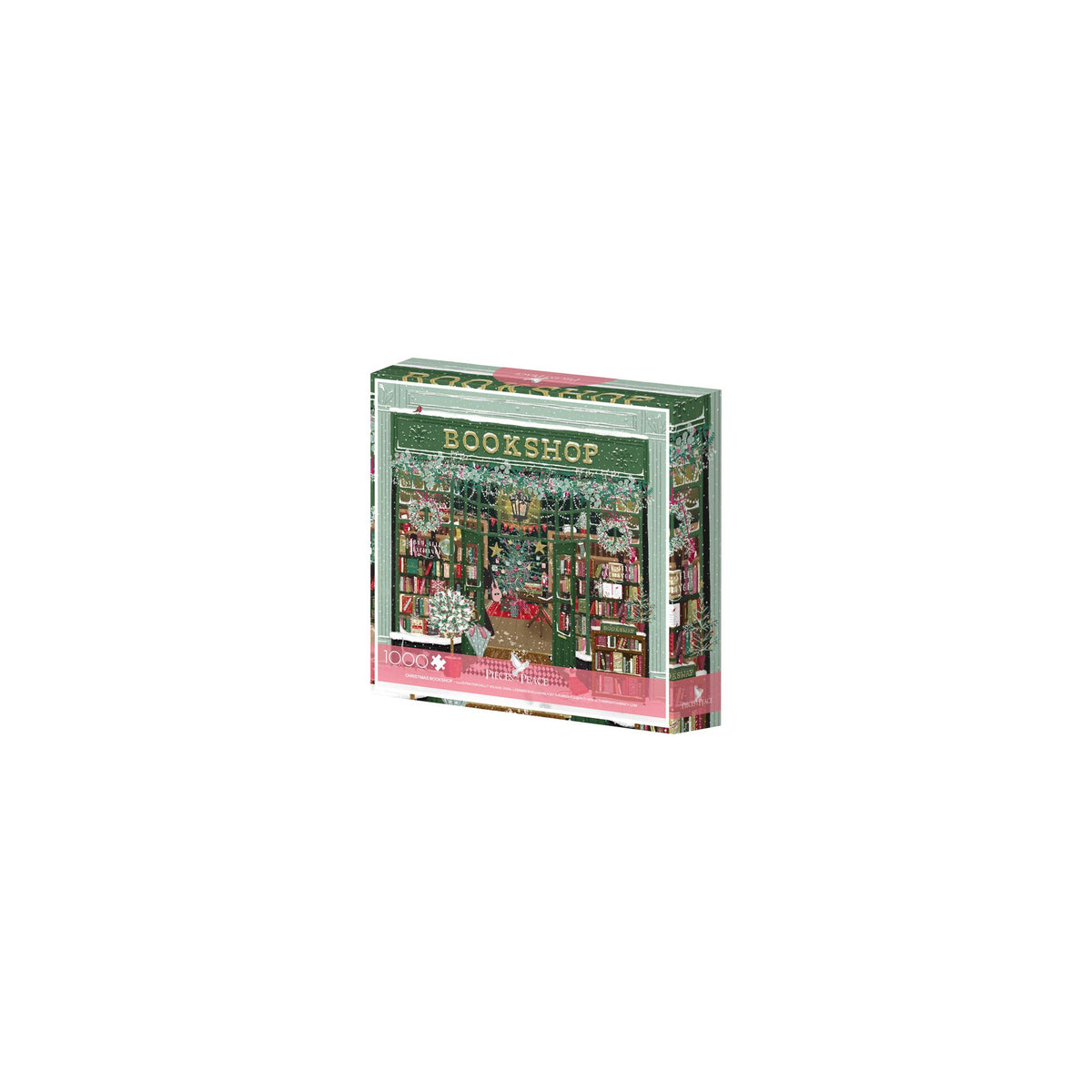 Puzzle carré Christmas bookshop - 1000 pièces - Pieces and Peace