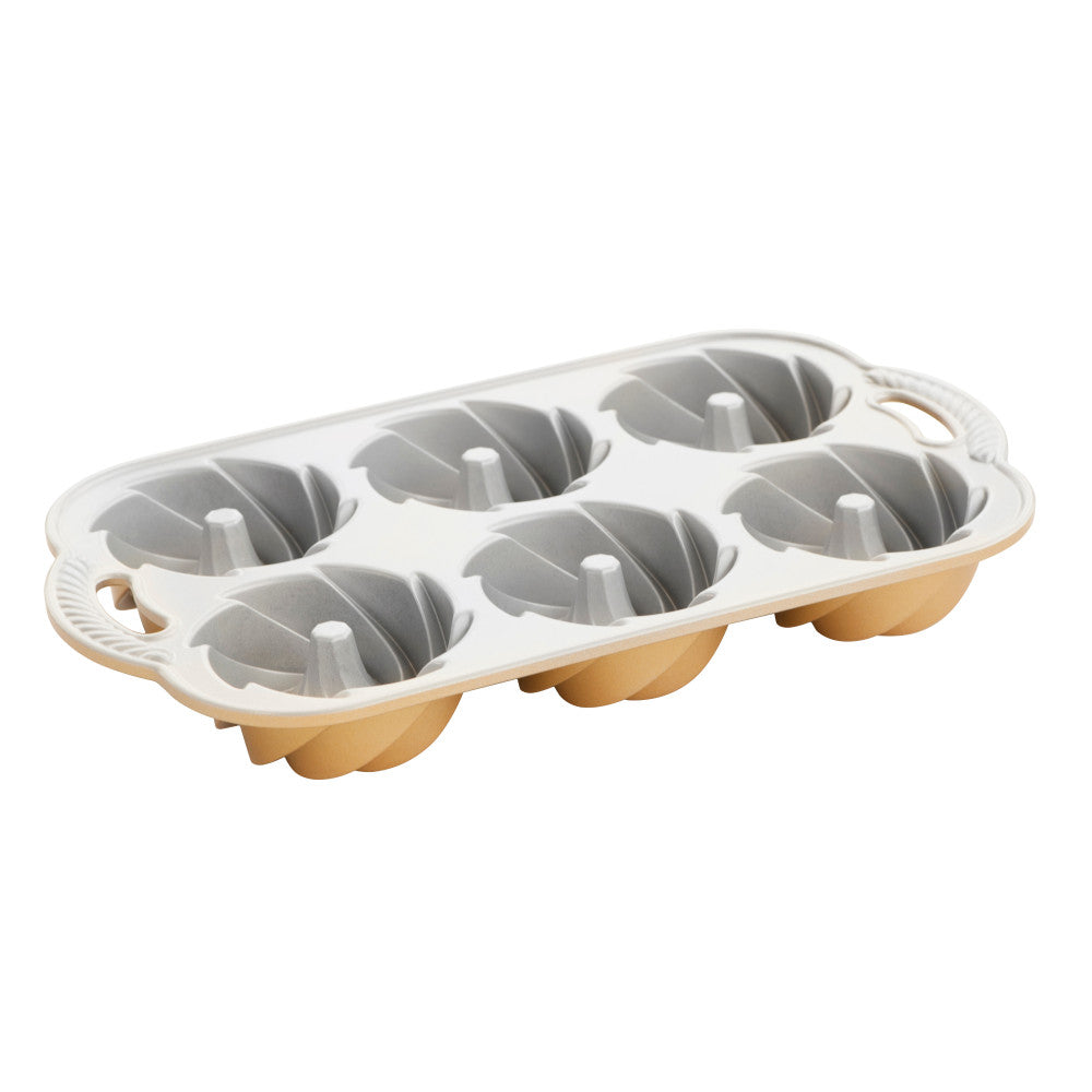 Moule à Gâteau 6 Mini Bundt Tourbillon Gold