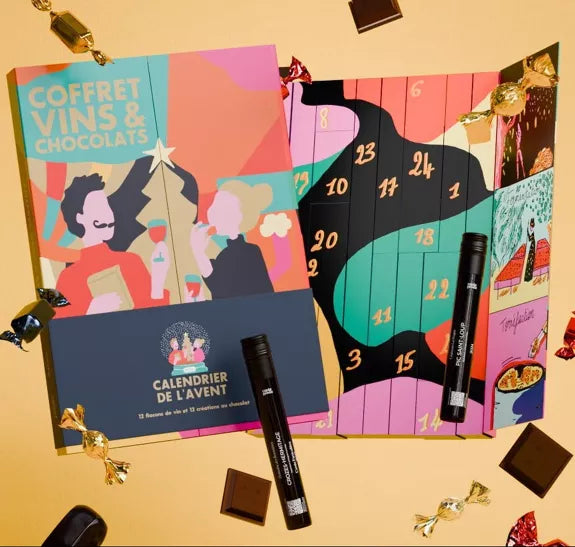 Calendrier de l'Avent 12 vins et 12 chocolats