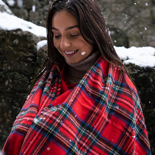 Plaid en Laine D'agneau Tartan Royal Stewart  - John Hanly