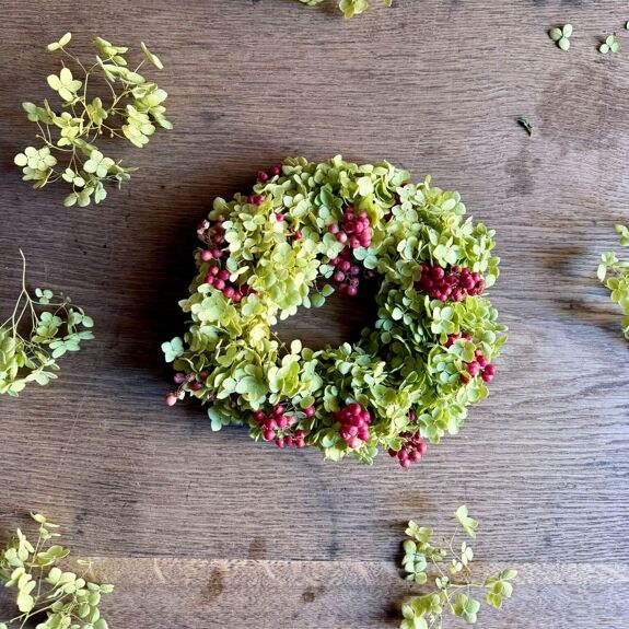 Couronne de fleurs séchées