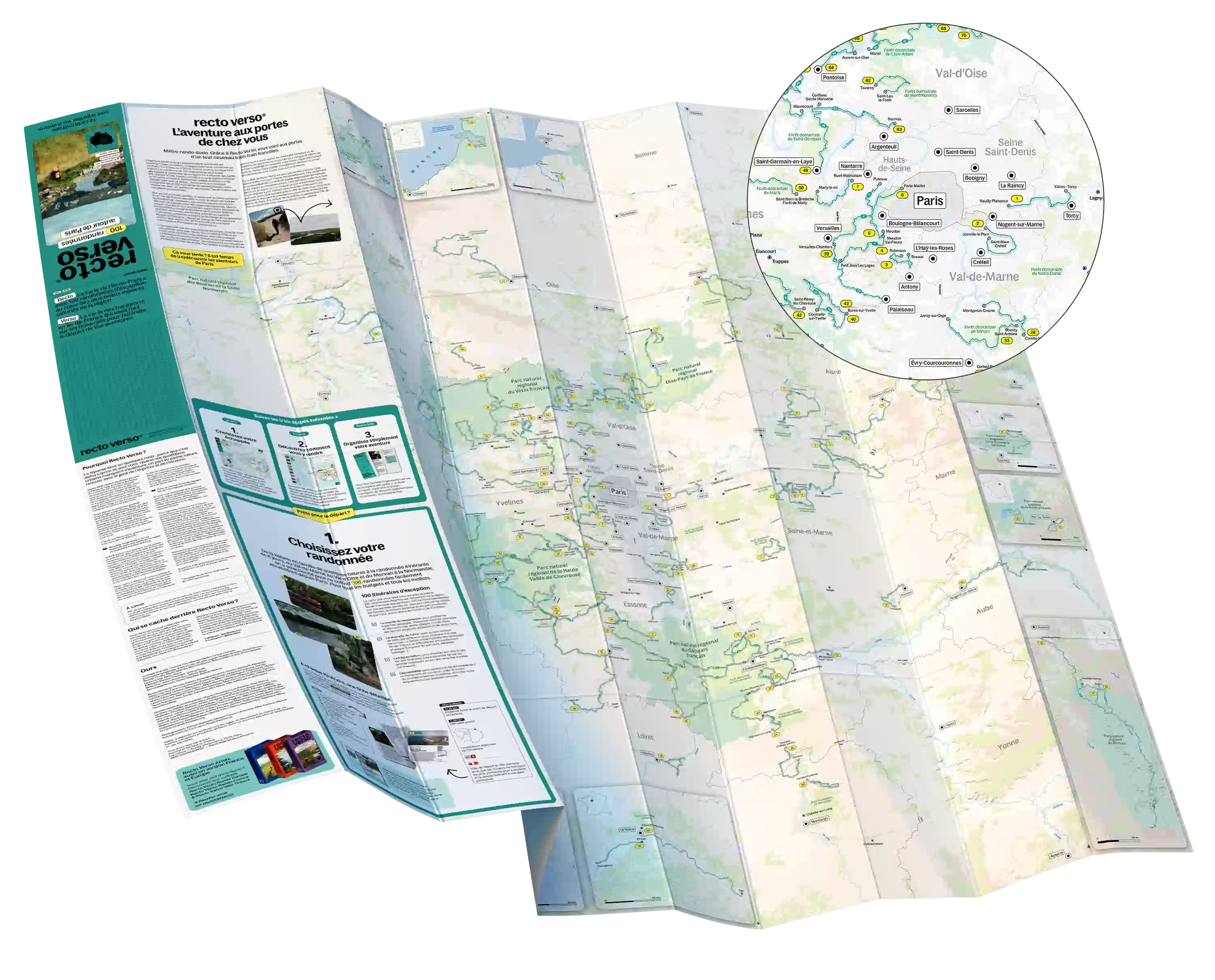 Recto-verso - 100 Randonnées en Île-de-France - Pièce - Les Others