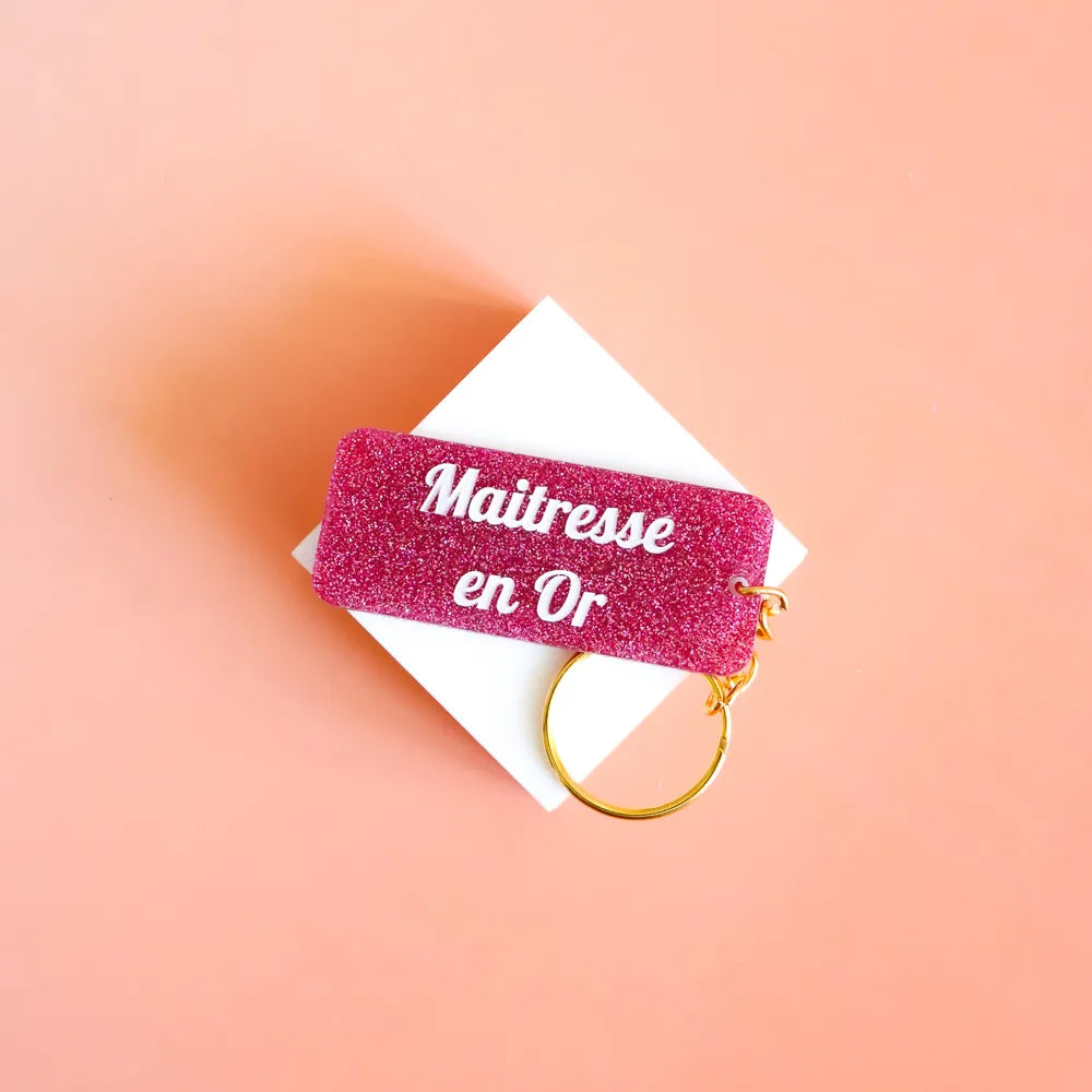 Porte clés Maîtresse en Or