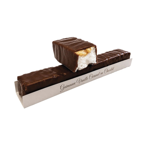 Barre de guimauve vanille caramel au chocolat au lait Maison Guinguet