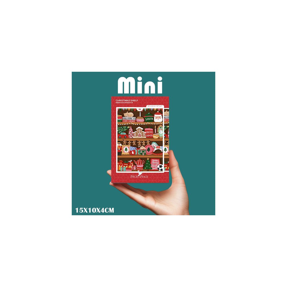 Mini puzzle Christmas shelf - 96 pièces - Pieces and Peace