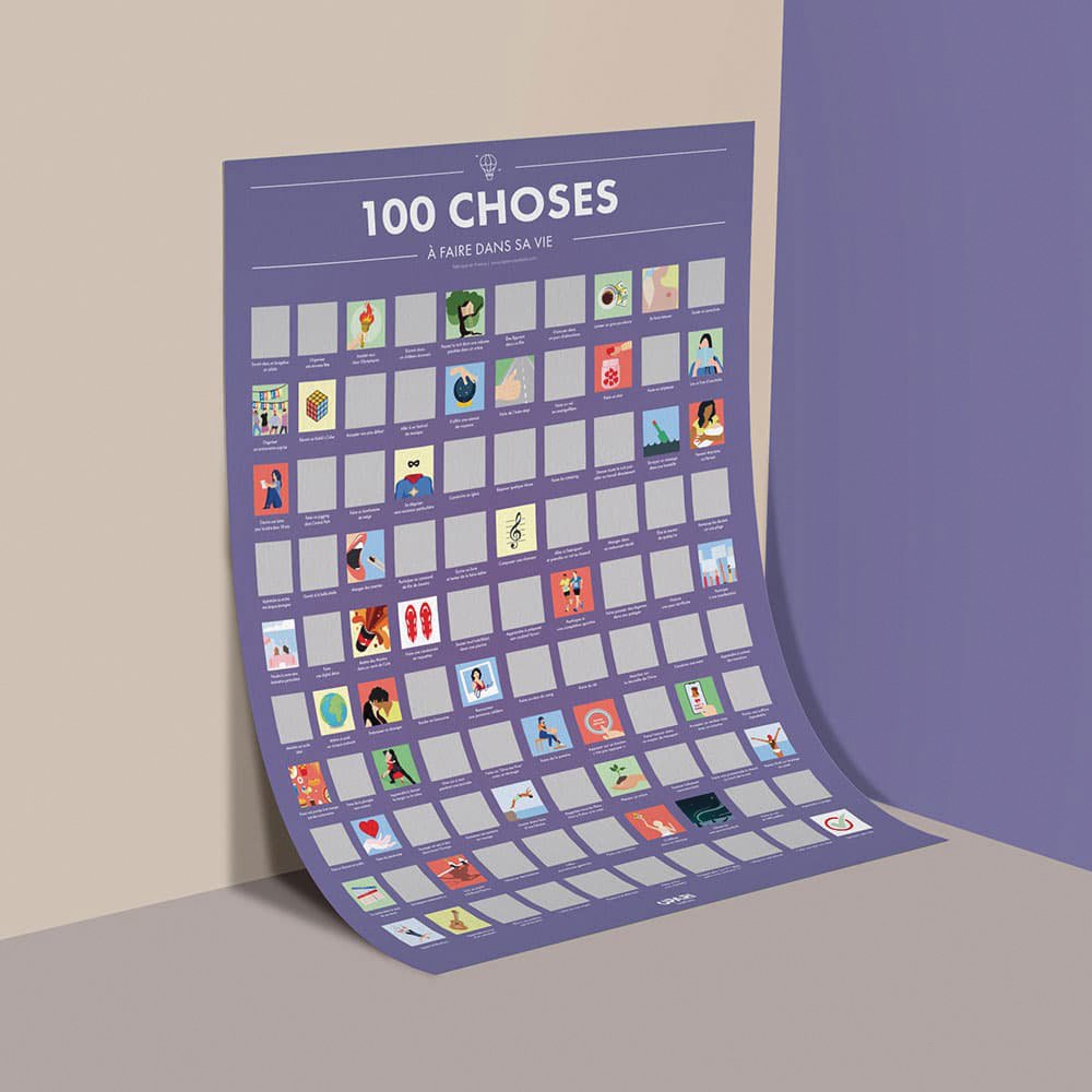 Poster À Gratter 100 Choses À Faire Dans Sa Vie