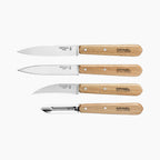 set couteau hetre nature opinel