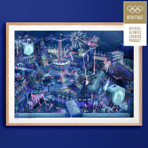 Affiche Officielle Des Jeux Olympiques et Paralympiques Paris 2024 Célébration - Édition Limitée Premium Numérotée Héritage