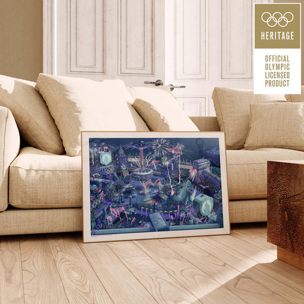Affiche Officielle Des Jeux Olympiques et Paralympiques Paris 2024 Célébration - Édition Limitée Premium Numérotée Héritage