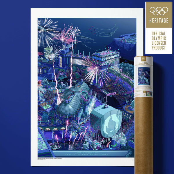 Affiche Officielle Des Jeux Paralympiques Paris 2024 - Célébration Héritage
