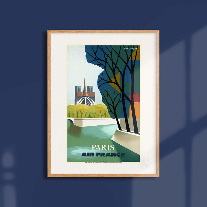 Cartel de Notre Dame de París de Air France 