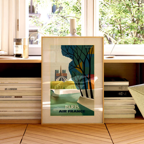 Cartel de Notre Dame de París de Air France 