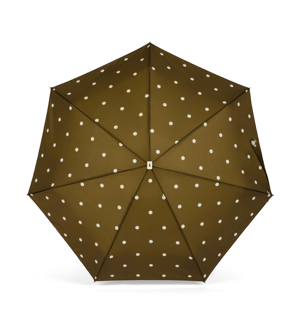 Parapluie compact - Angélique Kaki pois blancs