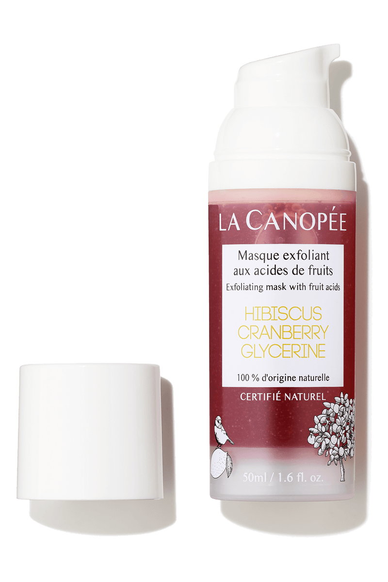 Mascarilla exfoliante con ácidos de frutas.