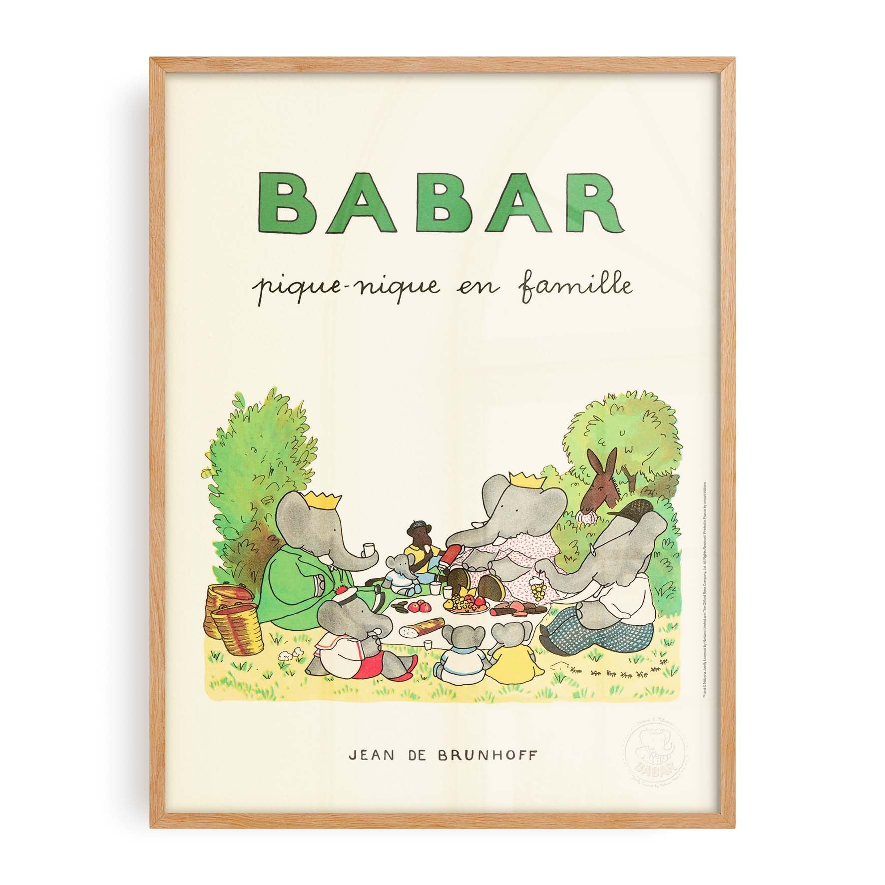 Affiche Babar Pique-nique en famille