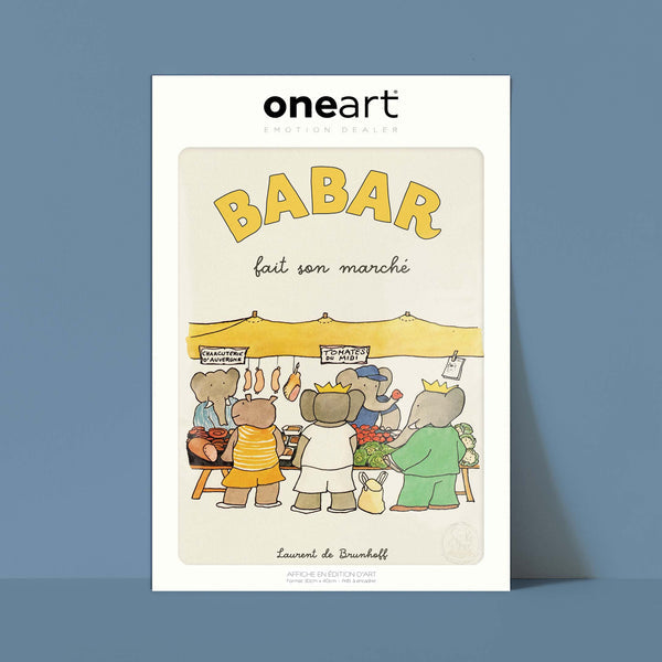 Affiche Babar fait son marché