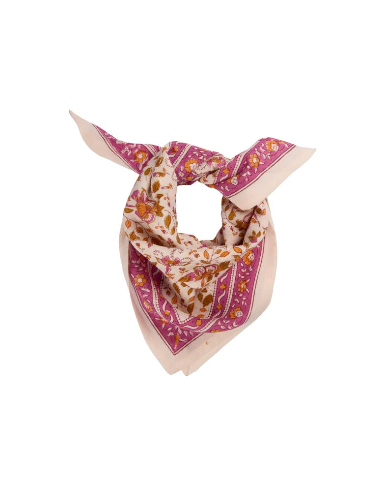 Petit Foulard en Coton Folk Story Pétale