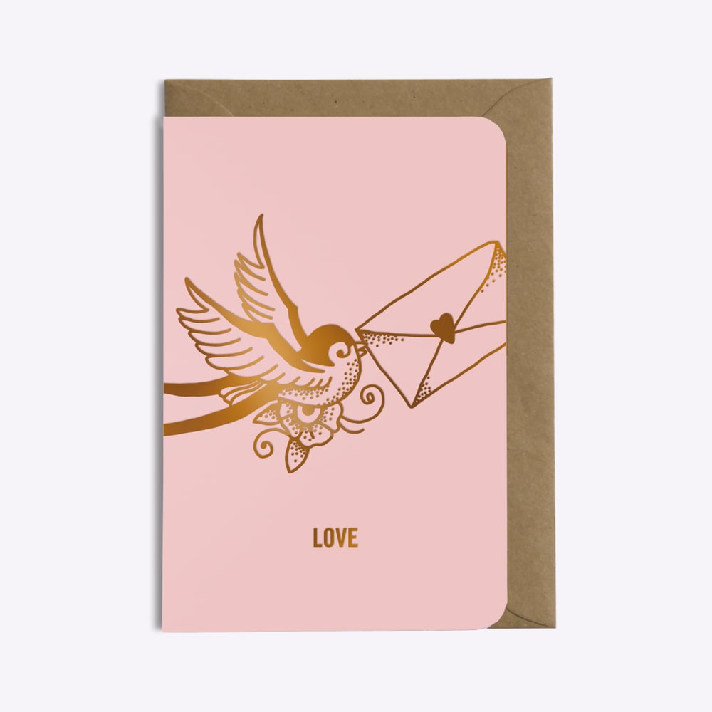 Tarjeta de amor rosa