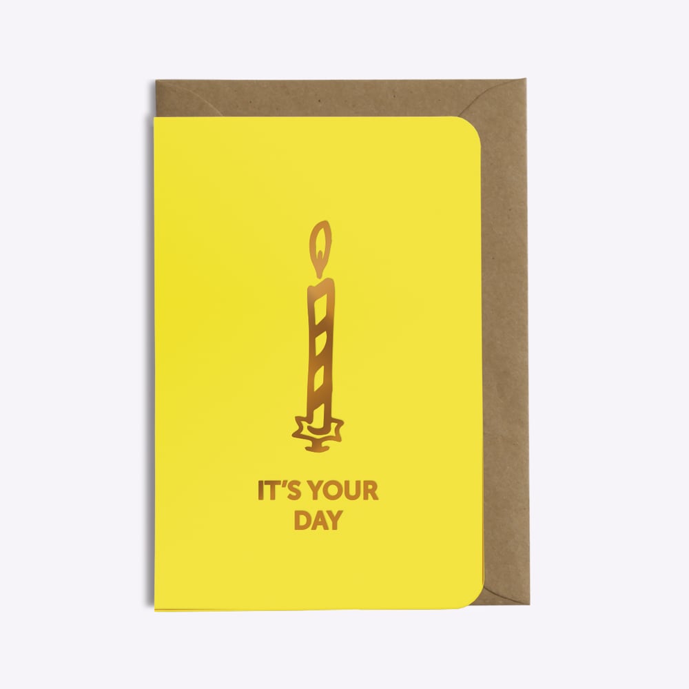 Carte Bougie Jaune intense
