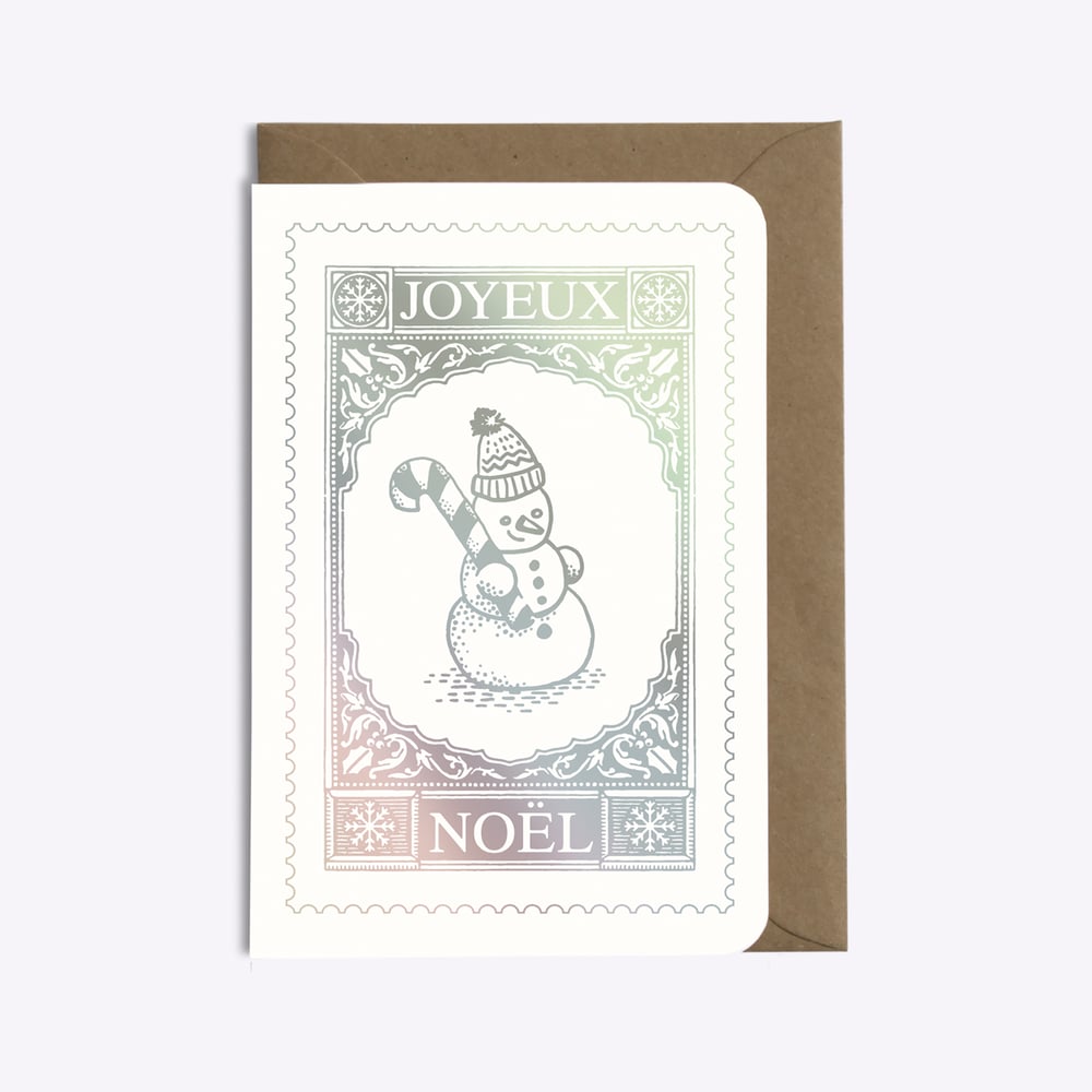 White Snowman Card