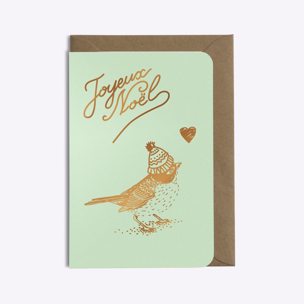 Merry Christmas Snow Sparrow Card