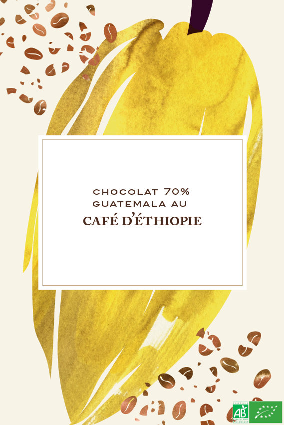 Tablette De Chocolat Noir 70% aux Café d'Ethiopie