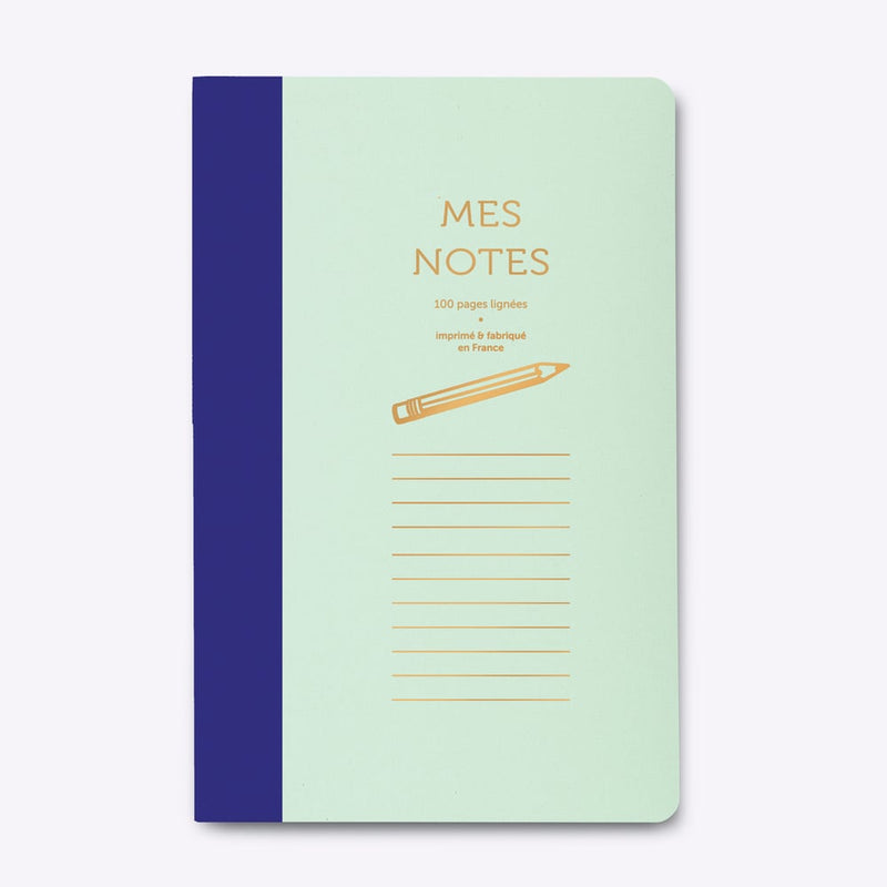 Cahier bi-goût Mes notes - Bleu et vert d&