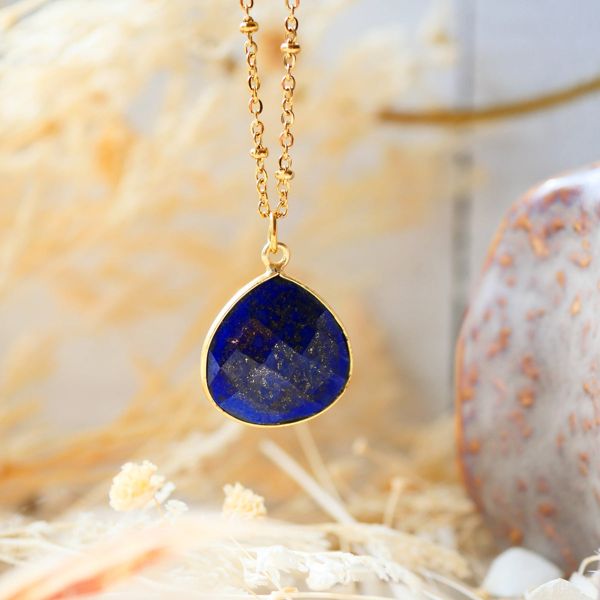 Collier Justine lapis lazuli Ginandger