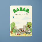 Carte postale Babar - Pique-nique en famille
