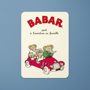 Carte postale Babar - Part à l'aventure en famille