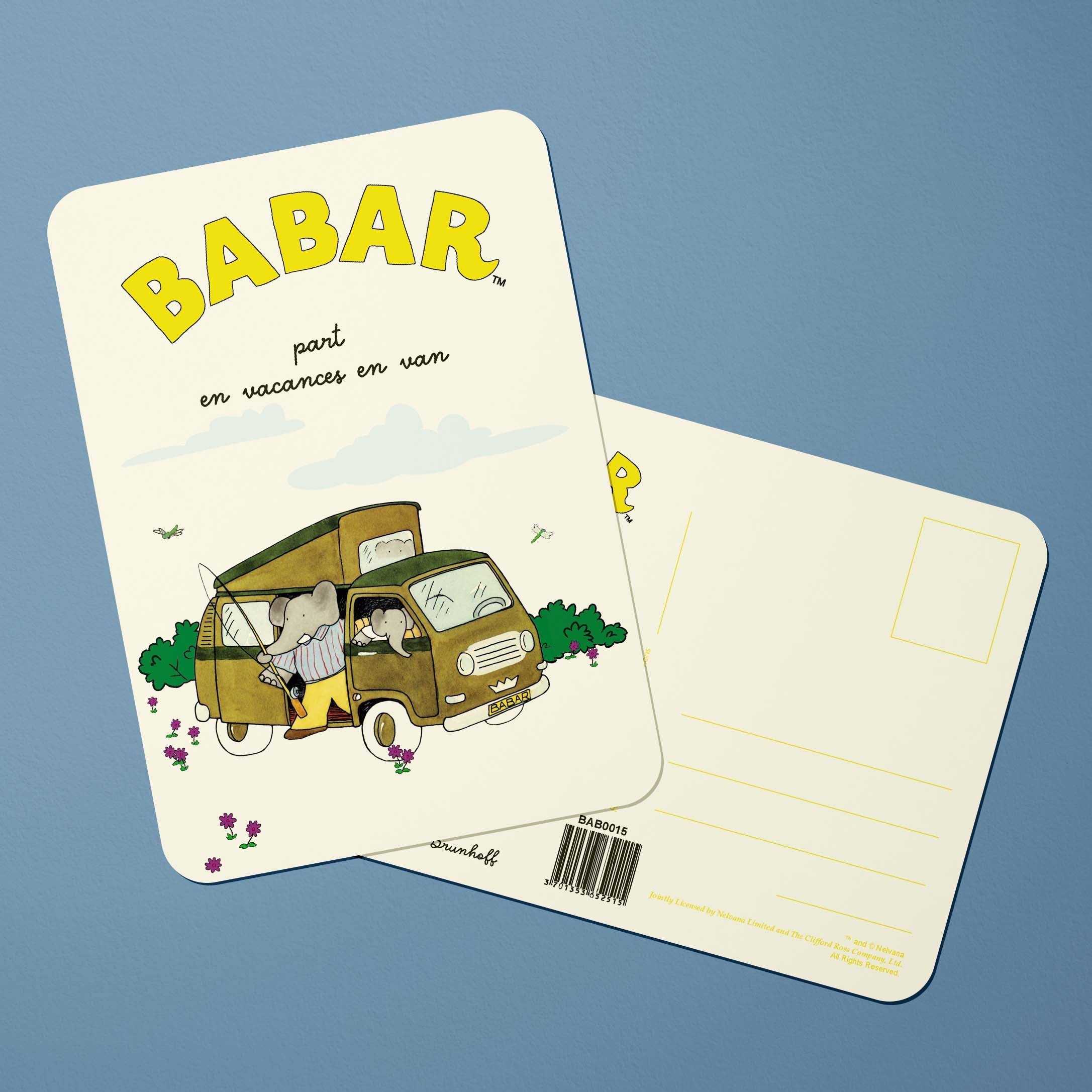 Carte postale Babar - Part en vacances en Van