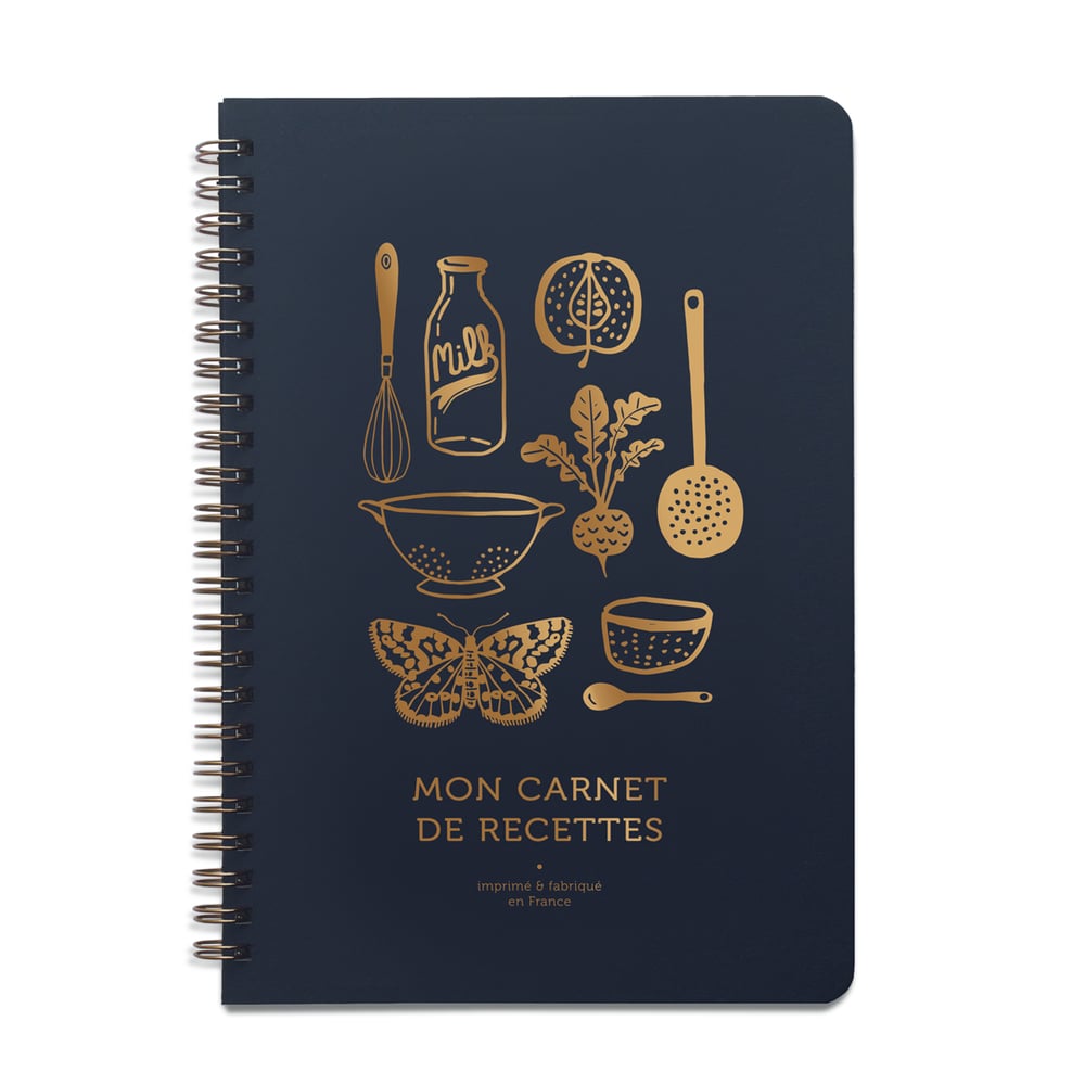 Carnet De Recettes En Cuisine bleu marine