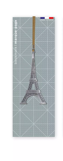 Marque-page En Métal Tour Eiffel Argenté Mat