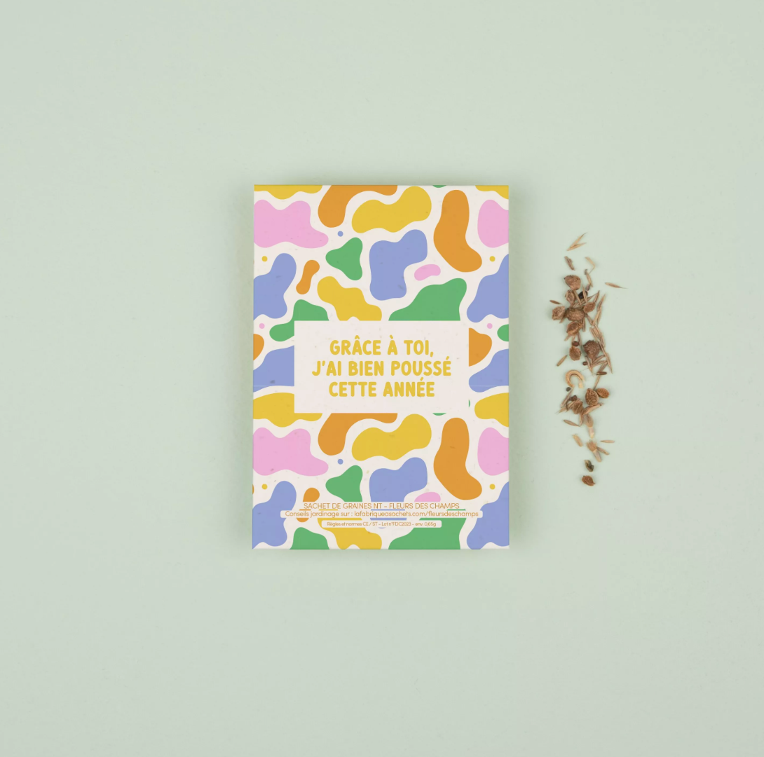 Sachet de graines avec message