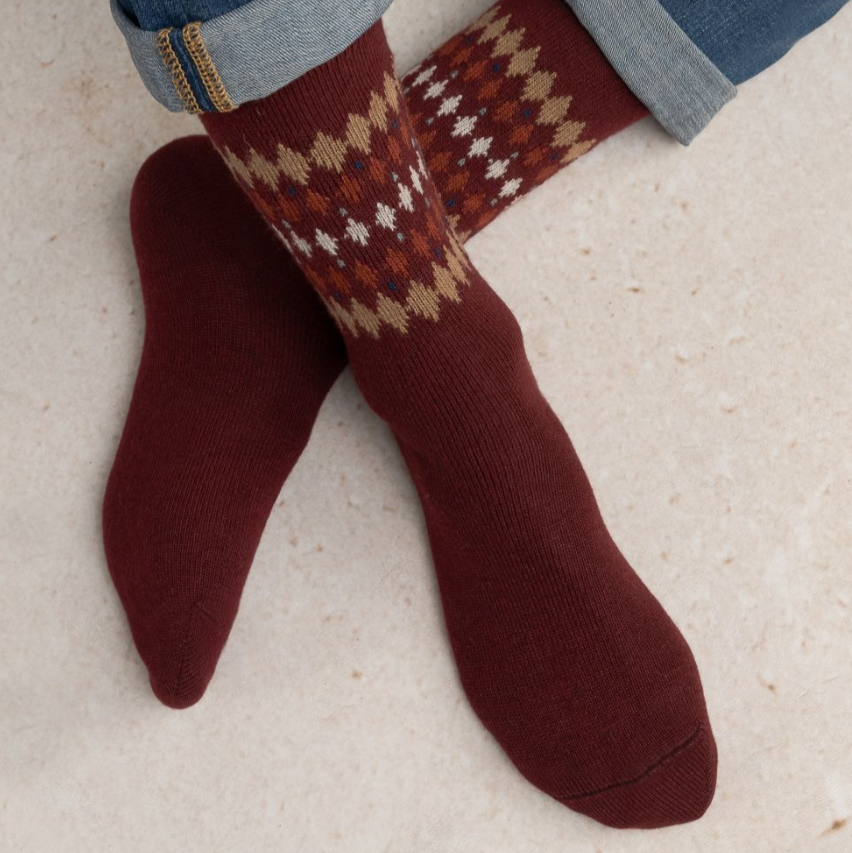 Calcetines de cachemira con diamantes de Chianti