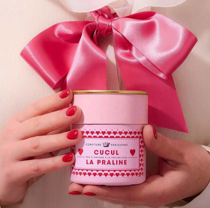 Cucul la praline - Crema de praliné rosa con chocolate blanco