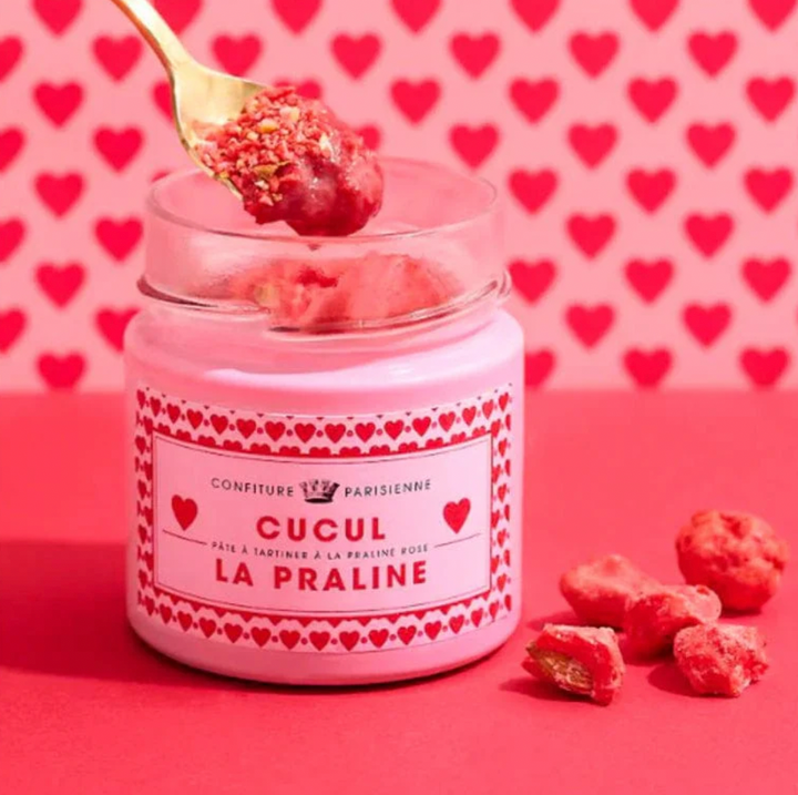 Cucul la praline - Crema de praliné rosa con chocolate blanco