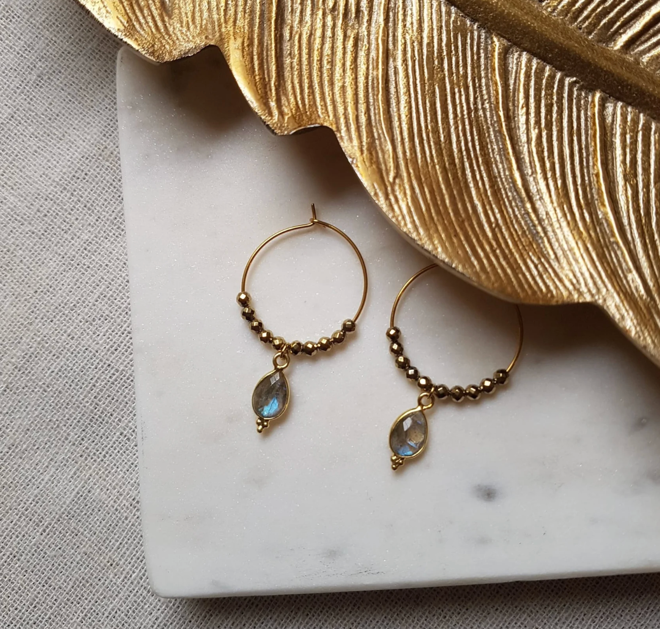 Boucles d'oreilles Pipa Labradorite