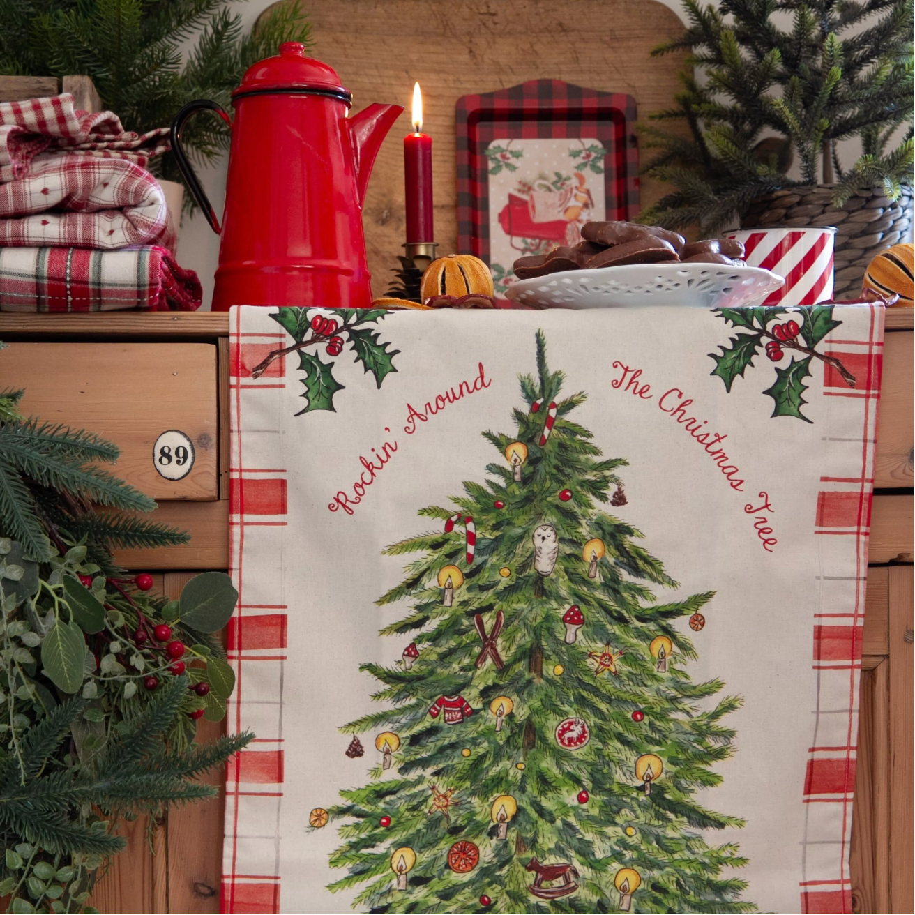 Torchon Sapin de Noël