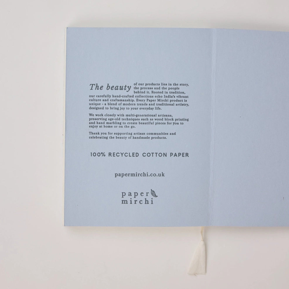 Carnet Ligné Oiseau Chanteur Bleu