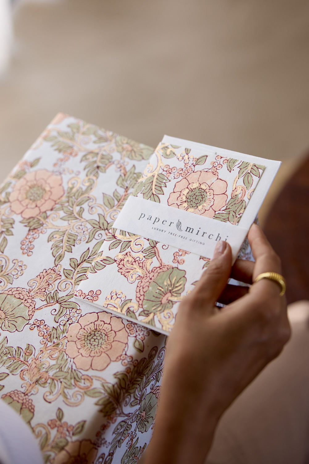 Carte Block Print - Rose Sauvage Terracotta