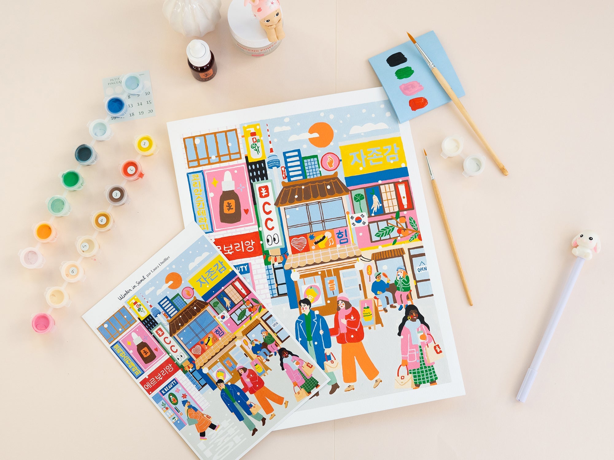 Coffret Peinture Au Numéro Winter in Seoul