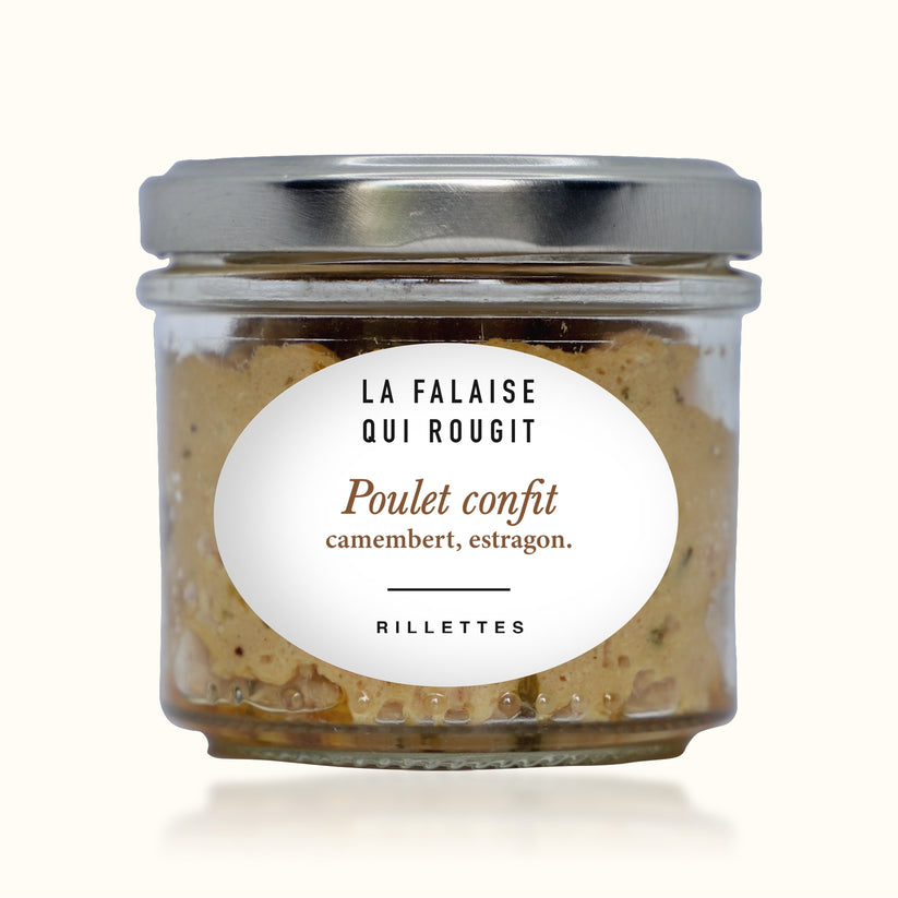 Rillettes de poulet confit camembert estragon
